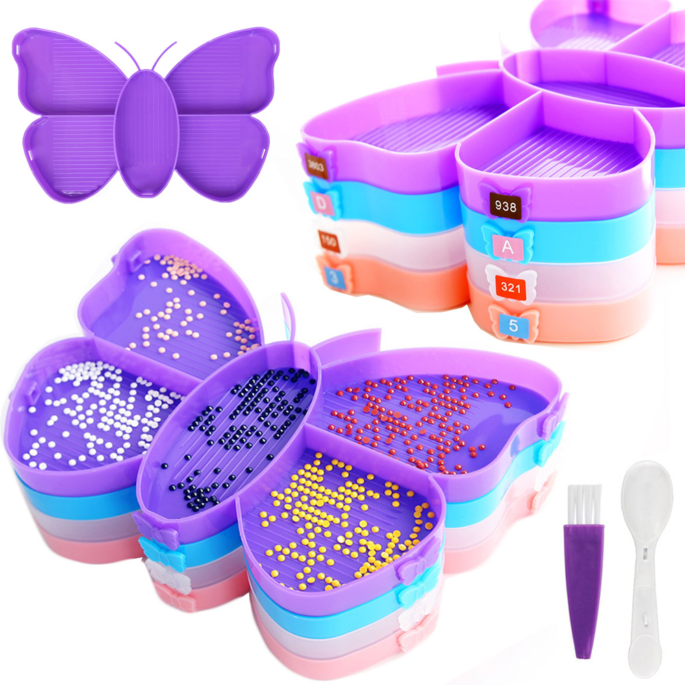 Photography Technique - Diamond Painting Butterfly Tray Set, Cute