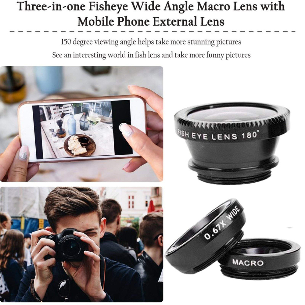 Universal 3 in 1 Fish Eye Lens - огляд і ціна Photography Xiaomi