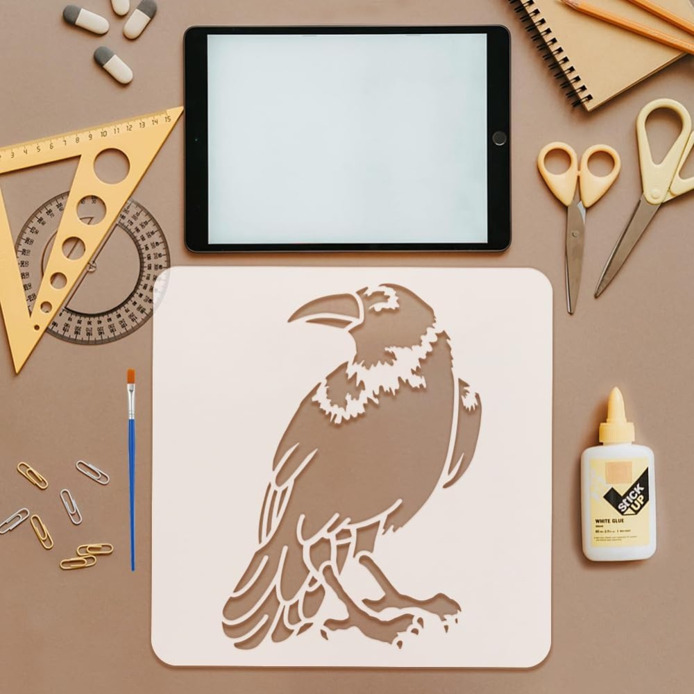 4PCS Flying Crow Stencil for P - огляд і ціна Photography Technique