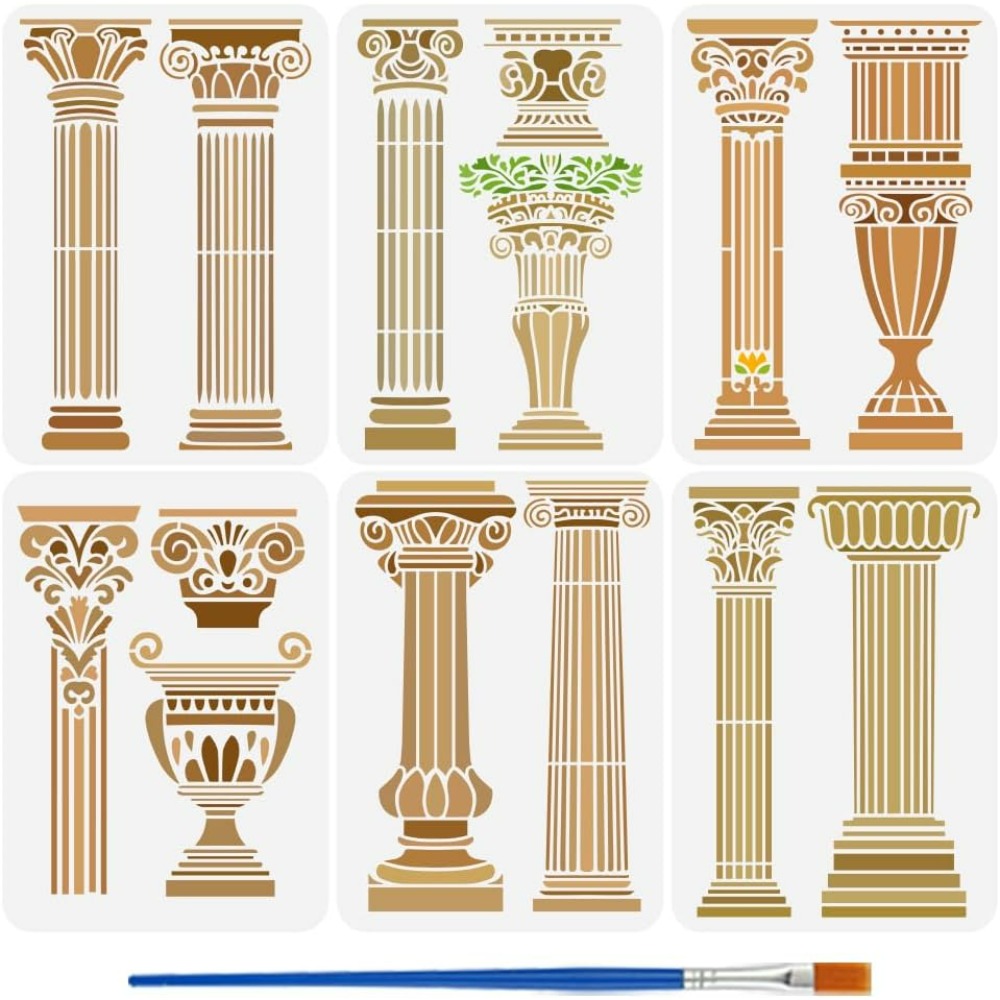 6 PCS Roman Column Stencils fo - огляд і ціна Photography Technique