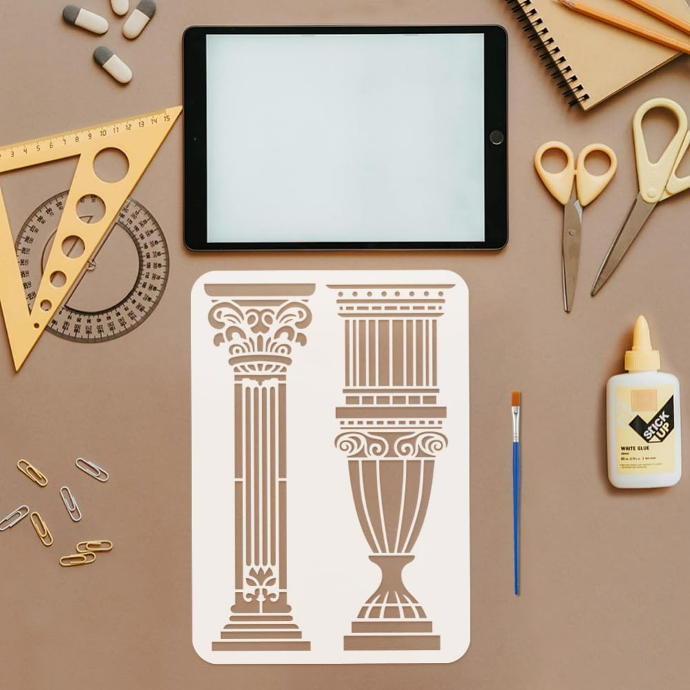 6 PCS Roman Column Stencils fo - огляд і ціна Photography Technique