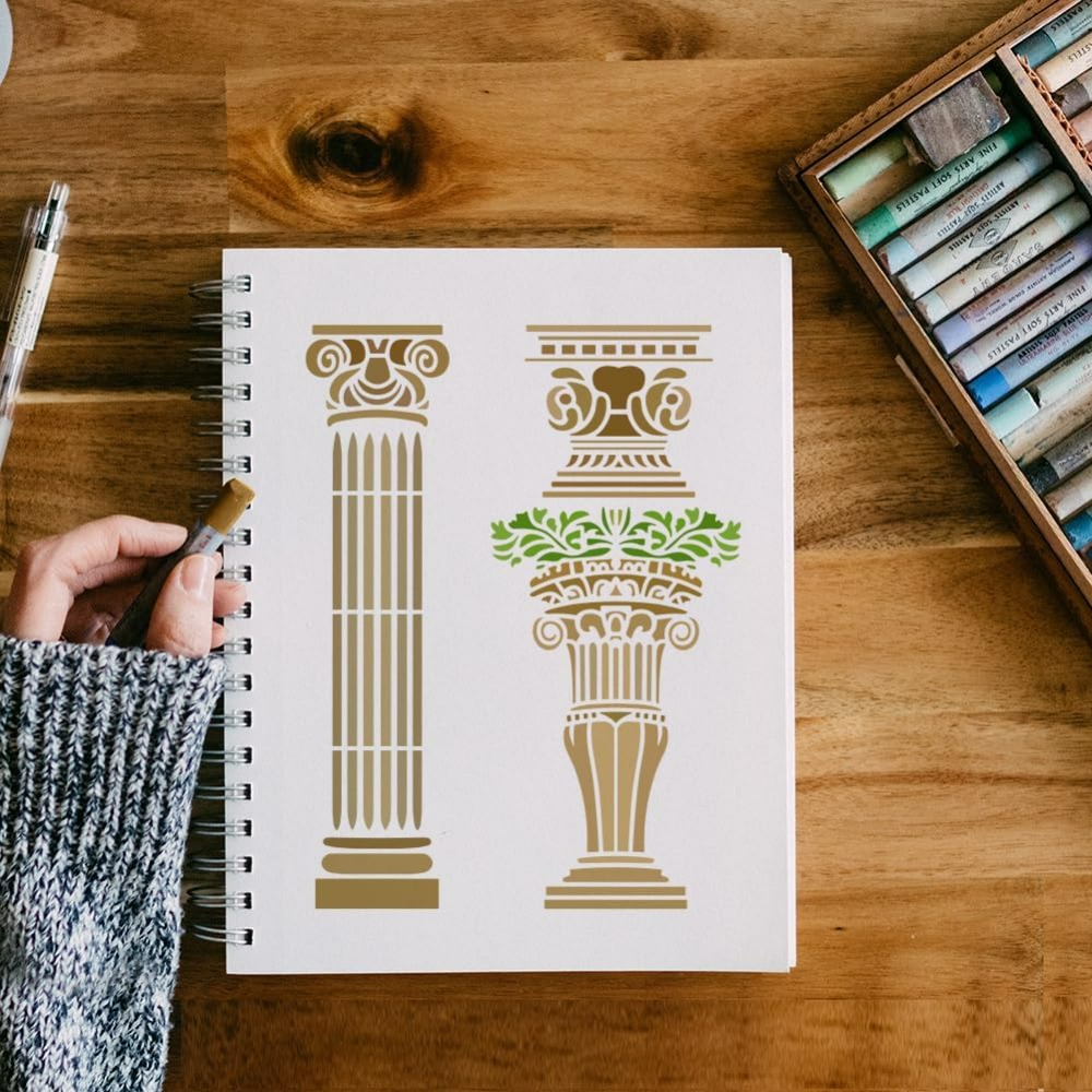 6 PCS Roman Column Stencils fo - огляд і ціна Photography Technique