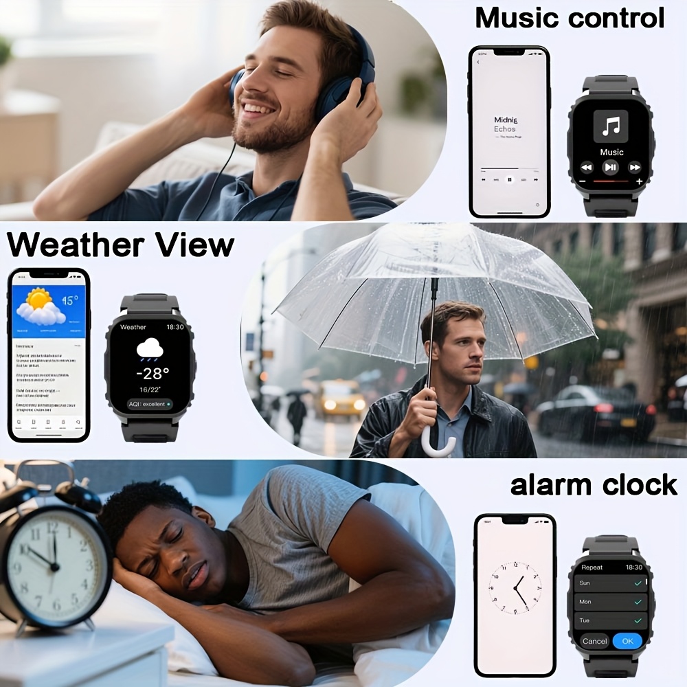 Smart Watch，1.84-Inch Large Sq - огляд і ціна Photography Sport