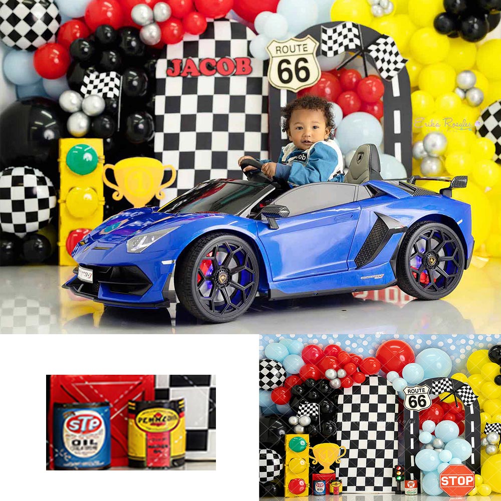 Race Car Birthday Backdrop Kid - огляд і ціна Photography Sport