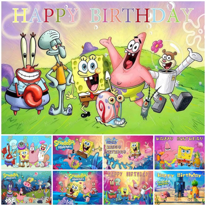 SpongeBob Theme Backdrop Carto - огляд і ціна Photography Sport