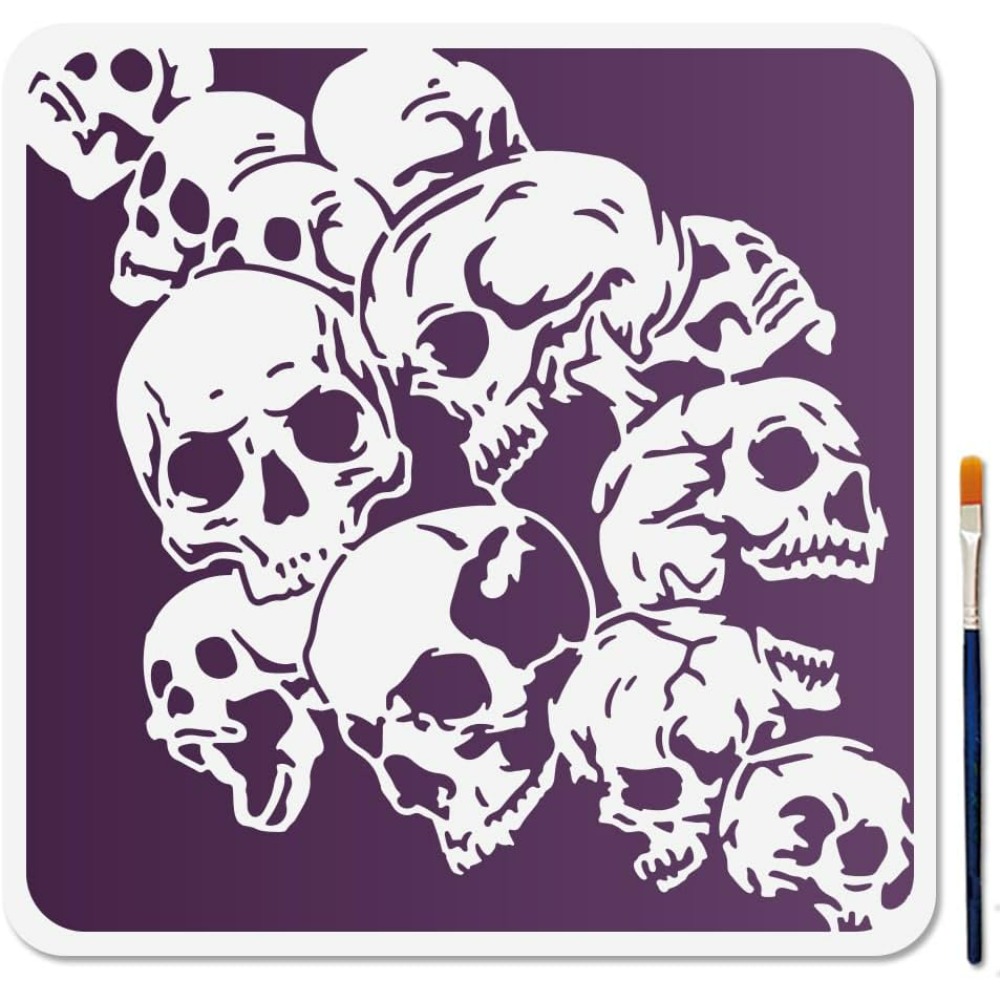 Skull Background Stencil Skull - огляд і ціна Photography Technique