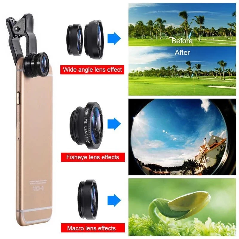 3in1 Fisheye Wide Angle Micro  - огляд і ціна Photography Xiaomi
